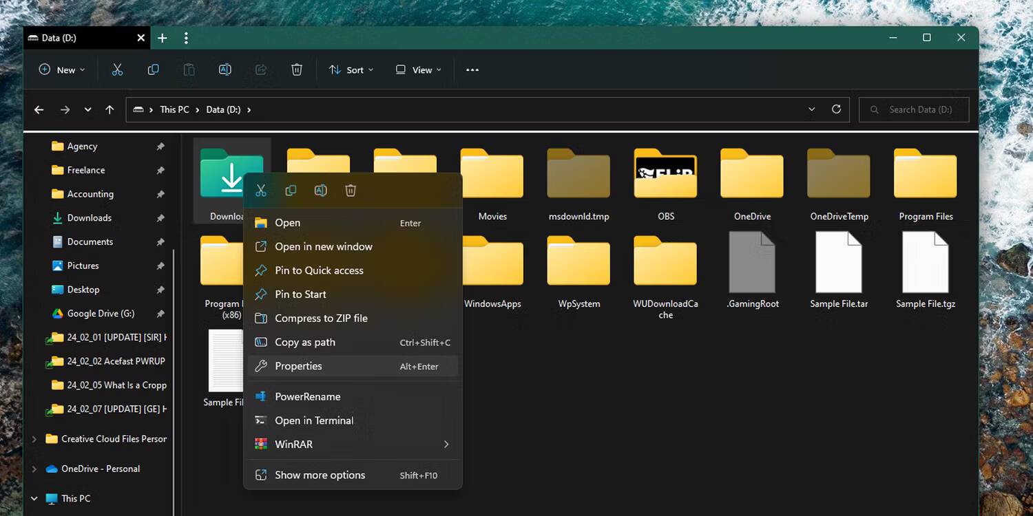 صورة لـ كيفية مشاركة الملفات بسهولة بين Mac و Windows | folder-properties-on-windows-11