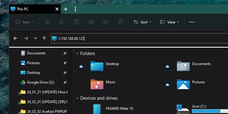 صورة لـ كيفية مشاركة الملفات بسهولة بين Mac و Windows | inserting-mac-ip-address-to-windows-file-explorer