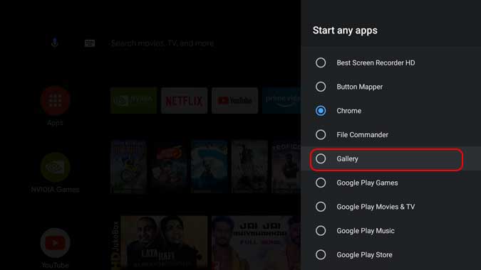 صورة لـ كيفية إعادة تعيين وظيفة زر Netflix على NVIDIA Shield TV | select-app-in-method-1-min-DzTechs