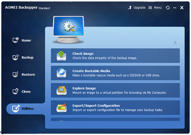 صورة لـ برنامج AOMEI Backupper Standard أفضل برامج النسخ الاحتياطي للنظام واستعادته | AOMEI-Backupper-Utilities255B2255D-DzTechs