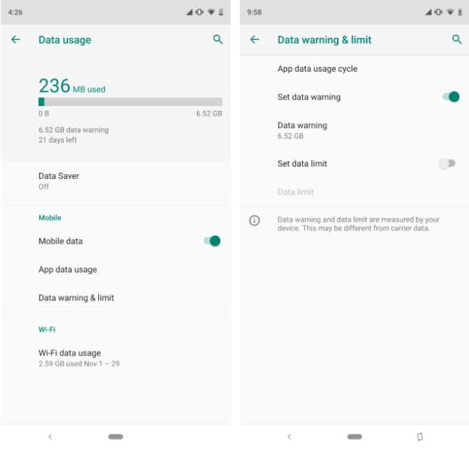 صورة لـ كيفية منع أي تطبيق من استخدام بيانات الجوال على Android | Date_Usage-eKpI2Ffs-DzTechs