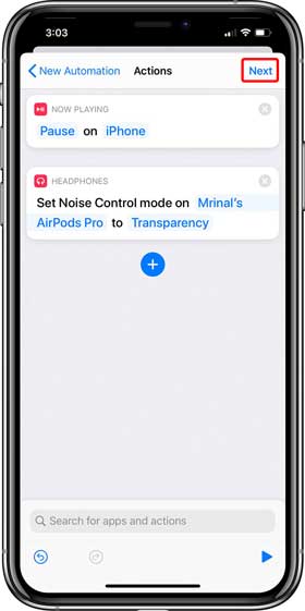 صورة لـ كيفية التبديل إلى وضع شفافية الصوت على AirPods Pro دون الضغط على أي أزرار؟ | Next-to-Rename-min-DzTechs