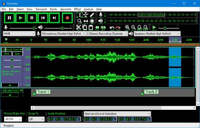 صورة لـ أفضل تطبيقات محطة عمل الصوت الرقمي (DAW) المجانية لـ Windows | best_free_daws_windows_audacity-vfNgZEfs-DzTechs