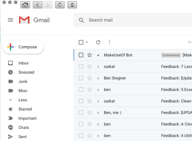 صورة لـ أفضل تطبيقات الـ Mac المفيدة التي تجلب Gmail إلى سطح المكتب | go_for_gmail_default_inbox_interface_on_mac-7lLxxFfs-DzTechs