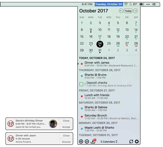 صورة لـ أفضل تطبيقات التقويم على الـ Mac والتي يُمكنك الوصول إليها من شريط القائمة | instacal-min-DzTechs