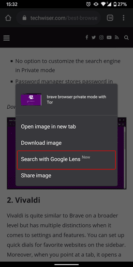 صورة لـ كيفية إجراء البحث العكسي عن الصور على Android | long-press-to-share-with-google-lens-min-DzTechs