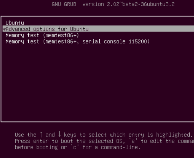 صورة لـ كيفية إصلاح جهاز كمبيوتر Ubuntu عندما لا يقوم بالتمهيد | muo_linux_grub_problems_menu-A9px4Ffs-DzTechs