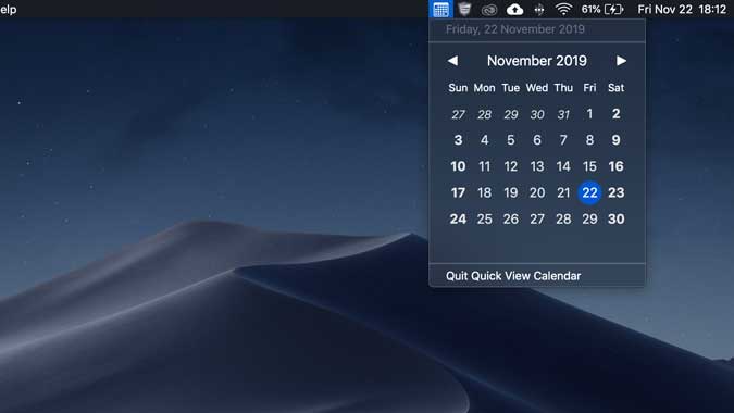 صورة لـ أفضل تطبيقات التقويم على الـ Mac والتي يُمكنك الوصول إليها من شريط القائمة | quick-view-1-min-DzTechs