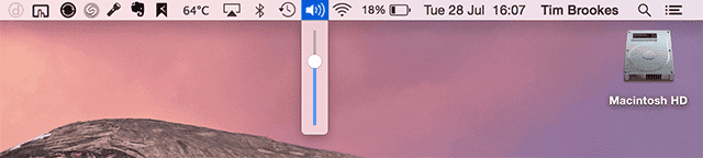 صورة لـ الصوت لا يعمل على الـ Mac الخاص بك؟ حلول سهلة للمشاكل السمعية | volume-control-through-menu-bar-min-DzTechs