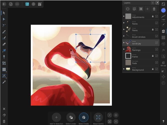 صورة لـ أفضل التطبيقات التي يُمكن إستخدامها مع Apple Pencil | Affinity_Designer_iPad_-W3LMSFfs-DzTechs