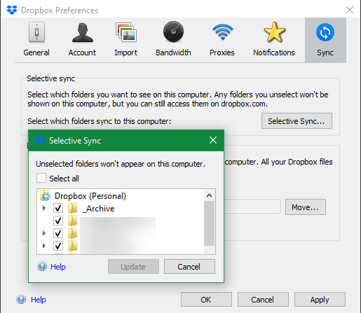صورة لـ ما هو Dropbox؟ دليل المستخدم الكامل الغير رسمي لـ Dropbox | Dropbox_Selective_Sync-qXHIAFfs-DzTechs