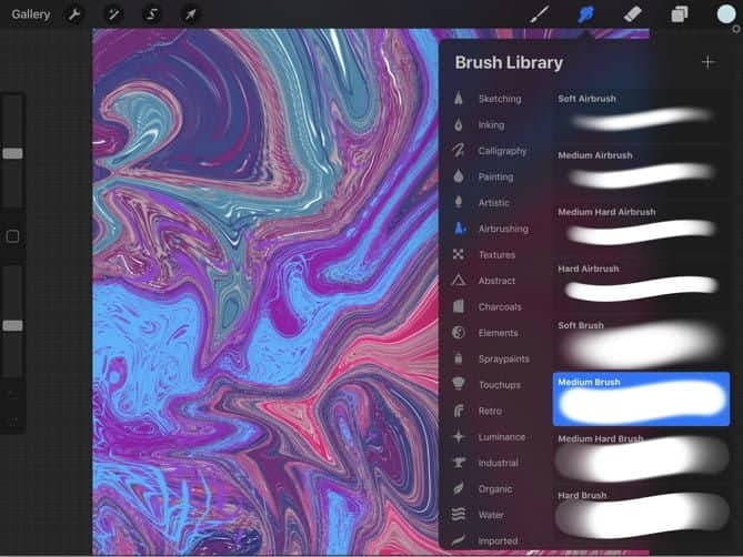 صورة لـ أفضل التطبيقات التي يُمكن إستخدامها مع Apple Pencil | Procreate_iPad_Apple_Pencil_Brushes-BqlMSFfs-DzTechs