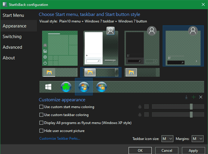 صورة لـ كيفية جعل Windows 10 يبدو وكأنه Windows 7 أو Windows XP أو حتى Windows 8 | StartIsBack_Windows_7_Style-pwBJsHfs-DzTechs