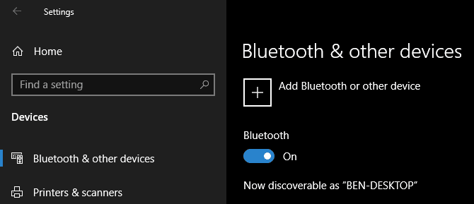 صورة لـ كيفية توصيل هاتفك المحمول بجهاز الكمبيوتر باستخدام Bluetooth | Windows_10_Bluetooth_Settings-w6nn2Hfs-DzTechs