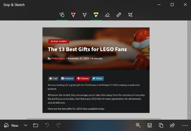 صورة لـ كيفية الحصول على لقطة شاشة على نظام Windows بدون زر Print Screen | Windows_10_Snip_Sketch_Editor-9qFyvHfs-DzTechs