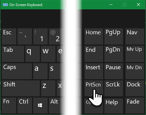 صورة لـ كيفية الحصول على لقطة شاشة على نظام Windows بدون زر Print Screen | Windows_Print_Screen_OSK-VkFyvHfs-DzTechs