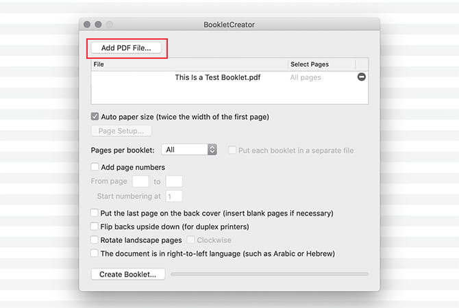 صورة لـ كيفية تحويل ملفات PDF إلى كتيبات قابلة للطباعة باستخدام BookletCreator | booklet_creator_create_printable_booklets_pdf_03_add_pdf_file-Ihd62Hfs-DzTechs