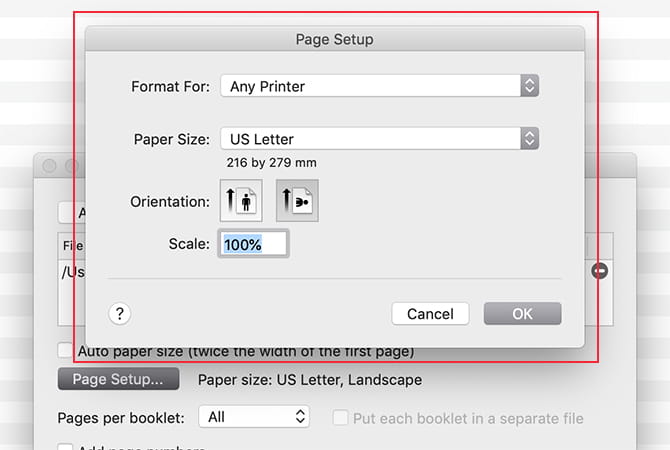 صورة لـ كيفية تحويل ملفات PDF إلى كتيبات قابلة للطباعة باستخدام BookletCreator | booklet_creator_create_printable_booklets_pdf_04_page_setup-eid62Hfs-DzTechs