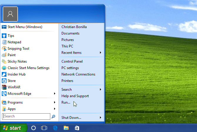 صورة لـ كيفية جعل Windows 10 يبدو وكأنه Windows 7 أو Windows XP أو حتى Windows 8 | classic_shell_xp_button-MuBJsHfs-DzTechs