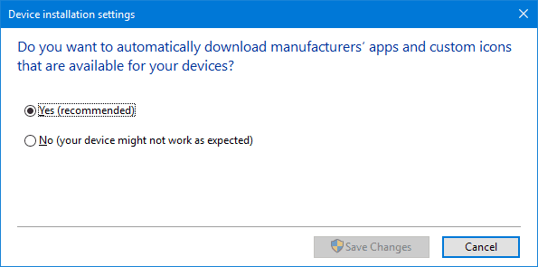 صورة لـ كيفية العثور على برامج تشغيل Windows القديمة وإستبدالها | device_installation_settings-UBgzKHfs-DzTechs