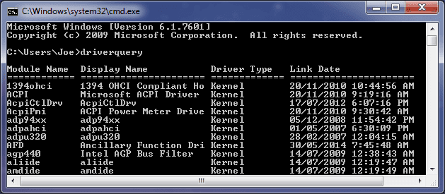 صورة لـ كيفية العثور على برامج تشغيل Windows القديمة وإستبدالها | driverquery-TMgzKHfs-DzTechs