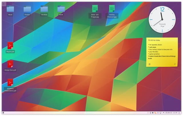 صورة لـ أفضل بيئات سطح المكتب الخفيفة لـ Linux: مقارنة بين LXDE و Xfce وبين MATE | kde5_desktop_640x405-RnDQVFfs-DzTechs