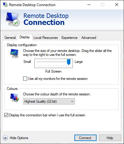 صورة لـ نصائح لإصلاح مشكلات الاتصال بسطح المكتب البعيد ومشاركة الشاشة | remote_desktop_connection_adjust_screen_size-TpwVKHfs-DzTechs