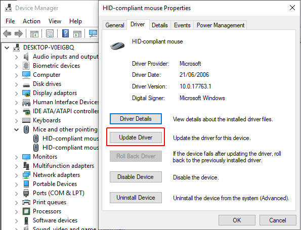 صورة لـ الماوس لا يعمل في Windows 10؟ كيفية إصلاح جميع مشاكل الماوس | windows_10_mouse_driver_update-VYChGHfs-DzTechs