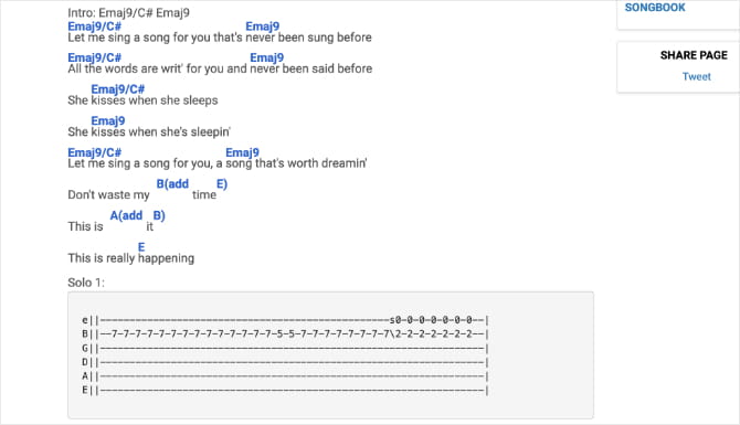 صورة لـ أفضل المواقع للعثور على أوتار الغيتار لعزف الأغاني الشائعة | Chordie_page_showing_This_Is_It_guitar_chords-wXzjzIfs-DzTechs