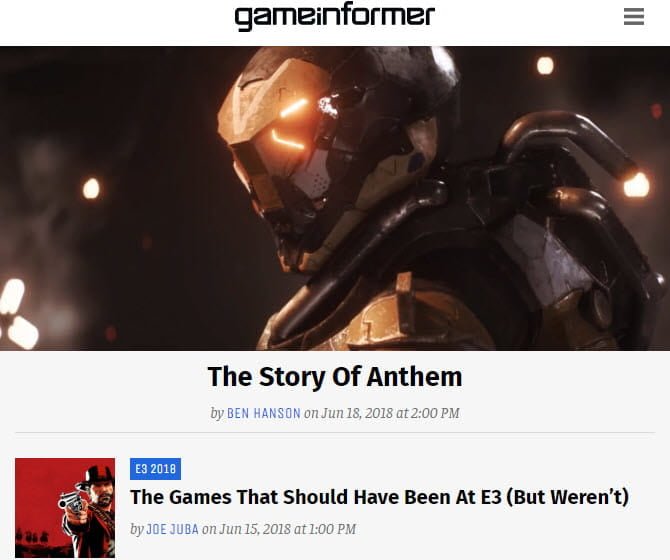 صورة لـ أفضل المواقع للحصول على مراجعات الألعاب وآخر أخبارها | Game_Informer_Game_Site-wcdt1Ifs-DzTechs
