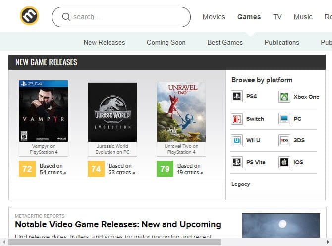 صورة لـ أفضل المواقع للحصول على مراجعات الألعاب وآخر أخبارها | Metacritic_Game_Reviews-Tgdt1Ifs-DzTechs