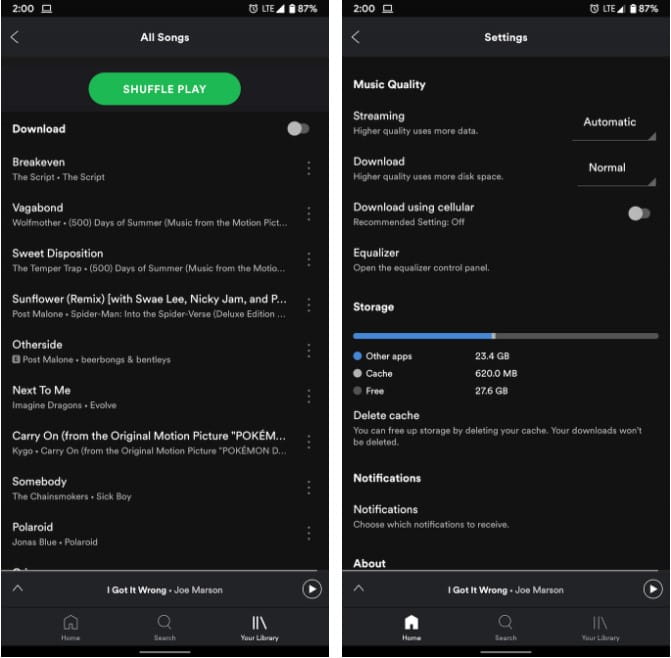 صورة لـ تطبيقات Android الضرورية في وضع عدم الإتصال للأشخاص الذين لا يملكون البيانات الخلوية أو Wi-Fi | Spotify-kTNtHIfs-DzTechs