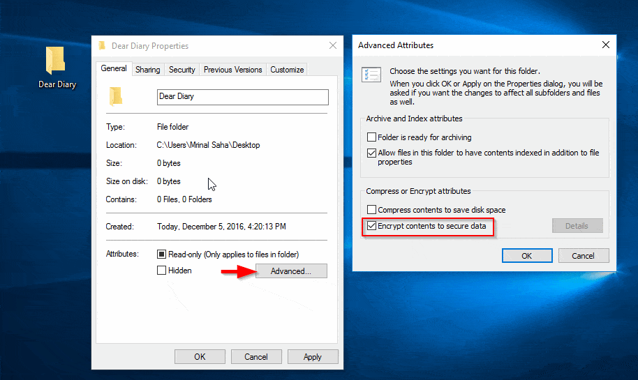 صورة لـ أفضل الطرق لحماية المجلدات بكلمة مرور في Windows | Use-Built-in-Encryption-DzTechs
