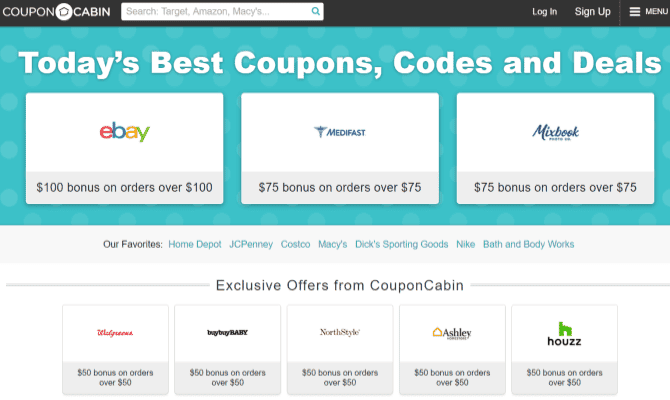 صورة لـ أفضل المواقع للحصول على الكوبونات والرموز الترويجية على الإنترنت | coupon_cabin_coupon_codes_site-p4tJmIfs-DzTechs