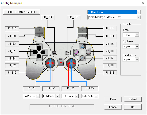 صورة لـ كيفية تشغيل ألعاب PlayStation (PS1) على الكمبيوتر | epsxe_controller_config_directinput-rQmJ6Lfs-DzTechs
