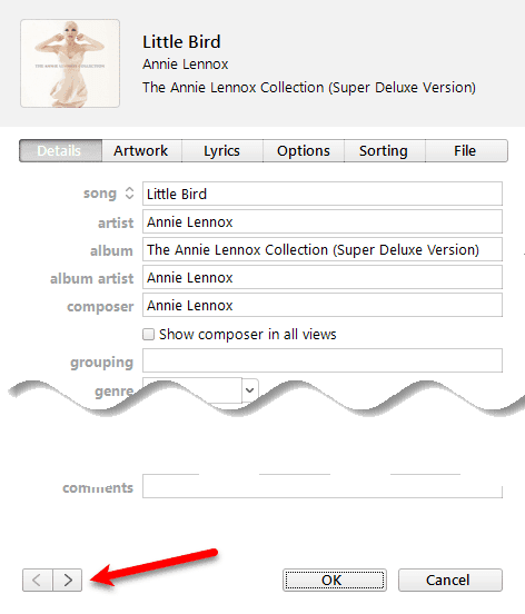 صورة لـ كيفية نقل الموسيقى من iPod قديم إلى الكمبيوتر أو الـ iPhone | 11_Song_Info_dialog-OExWcJfs-DzTechs