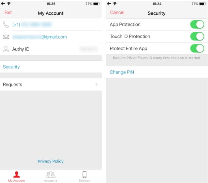 صورة لـ معظم تطبيقات الـ iPhone التي يمكنك قفلها بواسطة Touch ID أو Face ID | 4._Authy-WiHxjJfs-DzTechs