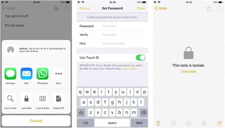 صورة لـ معظم تطبيقات الـ iPhone التي يمكنك قفلها بواسطة Touch ID أو Face ID | 5._Apple_Notes-HlHxjJfs-DzTechs