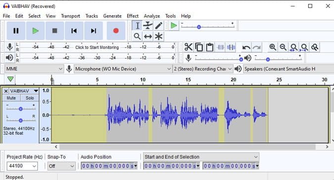 صورة لـ كيفية إزالة الصمت من ملفات MP3 الصوتية تلقائيًا | Audacity_Silence_Parts_1-UktflKfs-DzTechs