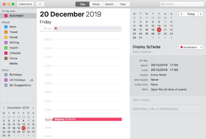صورة لـ مجموعة من أفضل الطرق لاستخدام Mac Automator مع متصفحك | Automator_Calendar_Alarm_to_open_webpage-QErxqJfs-DzTechs
