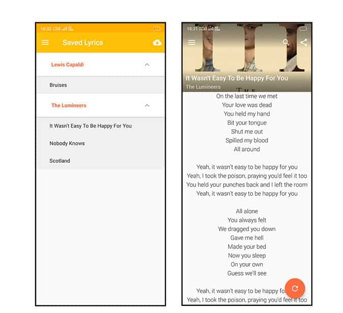 صورة لـ أفضل تطبيقات كلمات الأغاني لأجهزة Android و iOS | Quickk-a1AbFJfs-DzTechs
