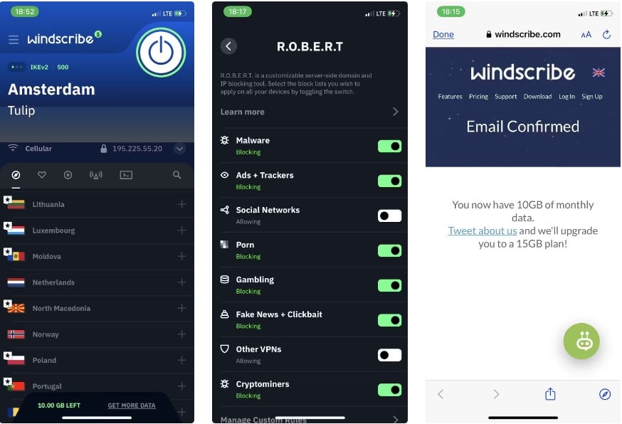 صورة لـ أفضل شبكات VPN المجانية على الـ iPhone والـ iPad | Windscribe-Best-VPN-for-Streaming