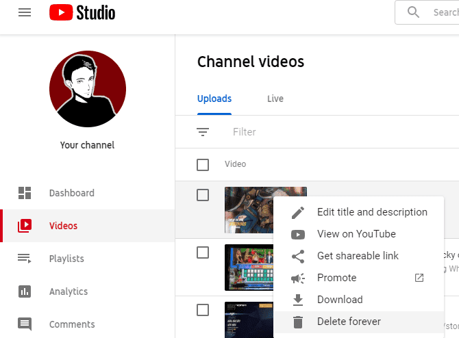 صورة لـ كيفية حذف أو استعادة مقاطع الفيديو من Youtube | YouTube_Delete_Video-uSLhvJfs-DzTechs