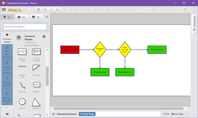صورة لـ أفضل تطبيقات إنشاء المخططات الانسيابية المجانية لنظام Windows | flowchart_tool_pencil-CTGVtKfs-DzTechs