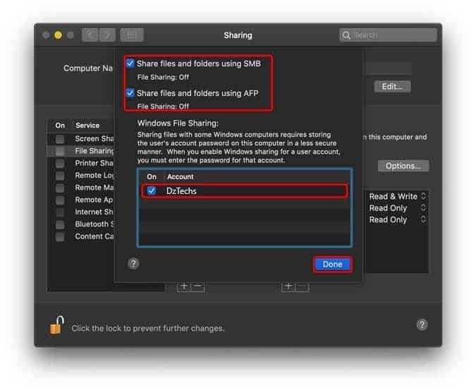 صورة لـ كيفية الوصول إلى المجلدات المشتركة في الـ Mac من Windows 10 | options_menu-ax0pIJfs-DzTechs