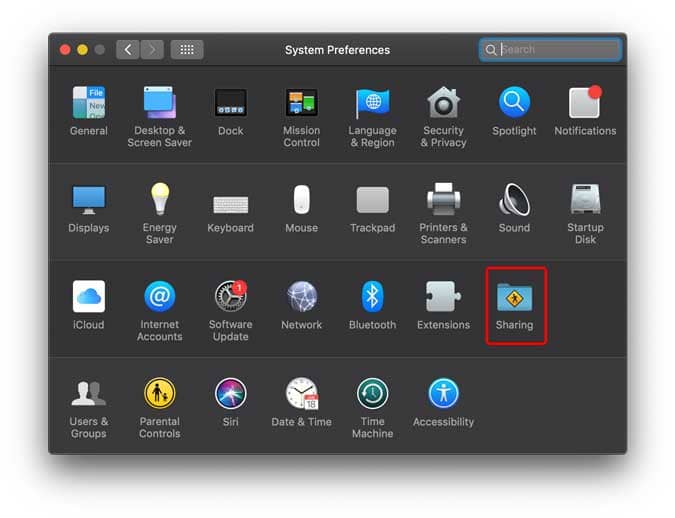 صورة لـ كيفية الوصول إلى المجلدات المشتركة في الـ Mac من Windows 10 | sys_pref-ly0pIJfs-DzTechs