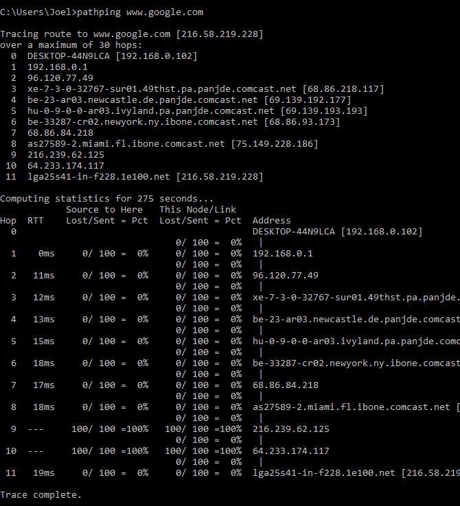 صورة لـ أفضل أوامر موجه الأوامر CMD لإدارة الشبكات اللاسلكية في Windows | windows_command_pathping-LljKwKfs-DzTechs