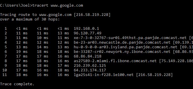 صورة لـ أفضل أوامر موجه الأوامر CMD لإدارة الشبكات اللاسلكية في Windows | windows_command_tracert-5mjKwKfs-DzTechs