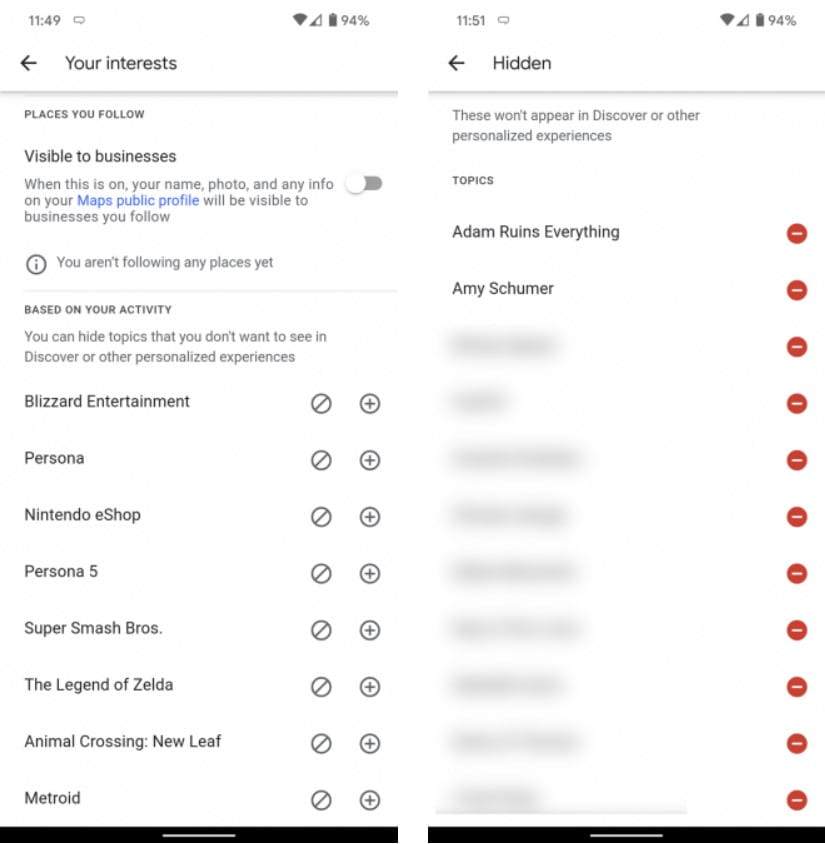 صورة لـ ما هي Google Discover؟ كيفية الإستفادة من موجز Google على Android بشكل مثالي | Add_or_Remove_Interests2-OVlmASfs-DzTechs
