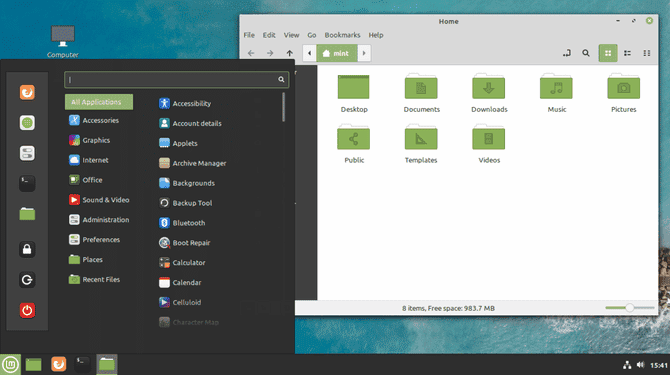 صورة لـ أفضل بيئات سطح المكتب لنظام التشغيل Linux | BestLinuxDesktopEnvironments_Cinnamon-1jbOzTfs-DzTechs